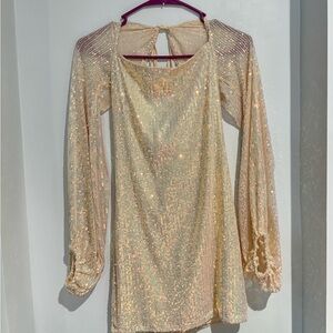 Lucy in the Sky Gold Sequin Mini Dress